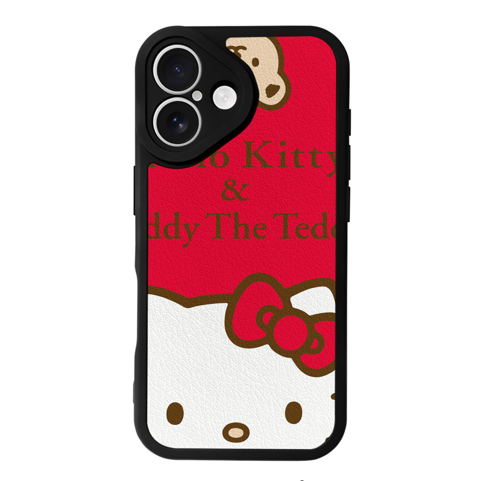 （画像用） Hello Kitty ハローキティ 【iPhone 16シリーズ対応】シリコンスマホケース（レザー調） 材質：シリコン